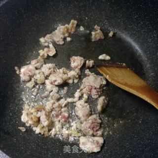 肉沫海米青菜粥的做法步调：9