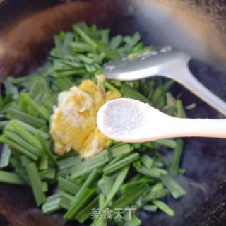 鸡蛋瑶柱炒韭菜的做法步调：11