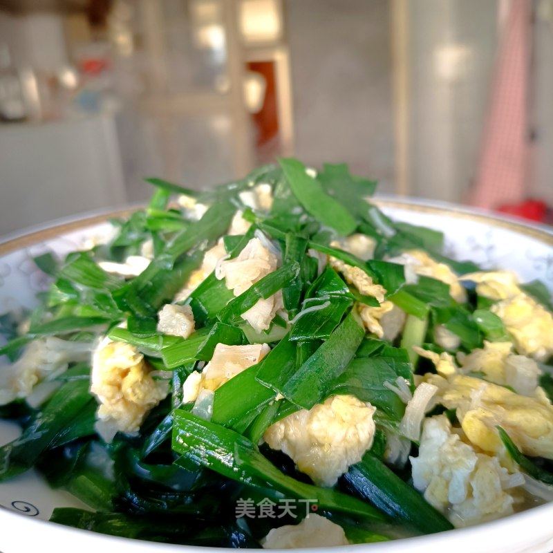 鸡蛋瑶柱炒韭菜的做法