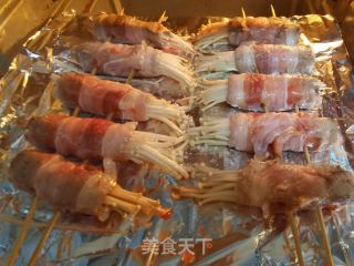 喷鼻烤肥牛金针菇的做法步调：5