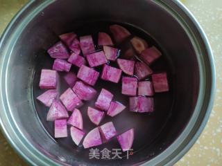 乌燕麦紫薯粥的做法步调：2