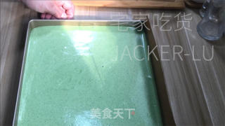 椰喷鼻抹茶瑞士卷，脚把脚教您做蛋糕卷，清爽抹茶喷鼻取椰喷鼻融合。的做法步调：20