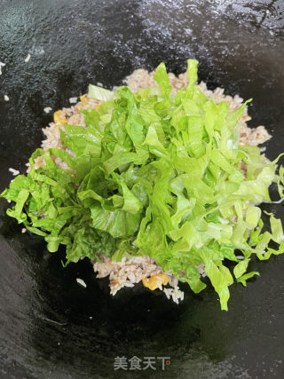 死菜牛肉炒饭的做法步调：11
