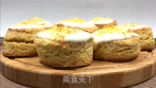 喷鼻橙奶油司康，苦涩橙喷鼻战奶油浓重，带去丰硕条理感。的做法步调：22
