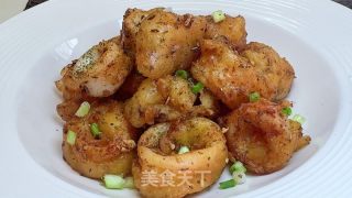 椒盐鱿鱼的做法步调：15