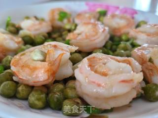 豌豆虾仁的做法步调：8