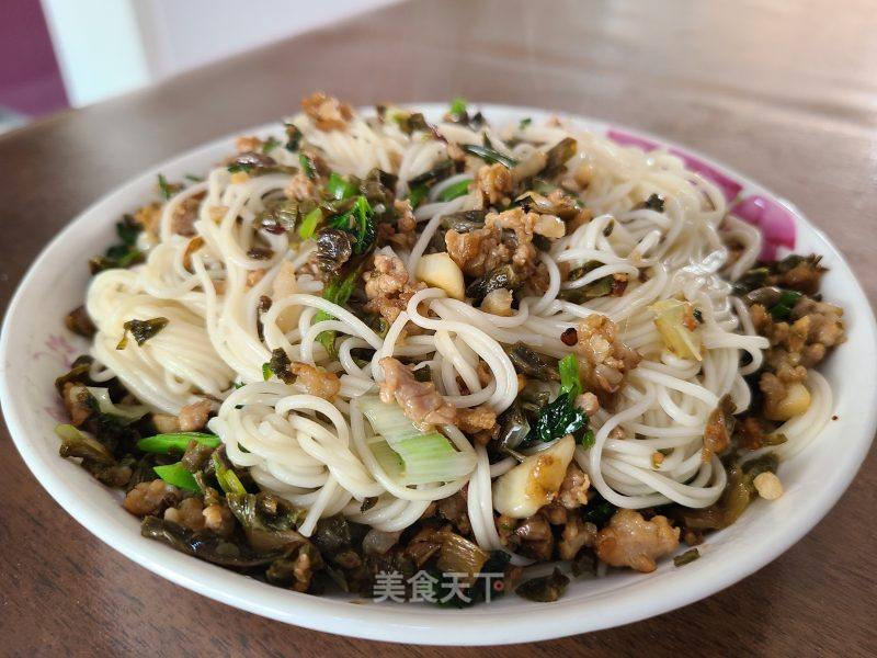 干豆角肉沫捞里的做法