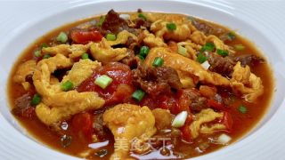 番茄炒鸡蛋牛肉的做法步调：13