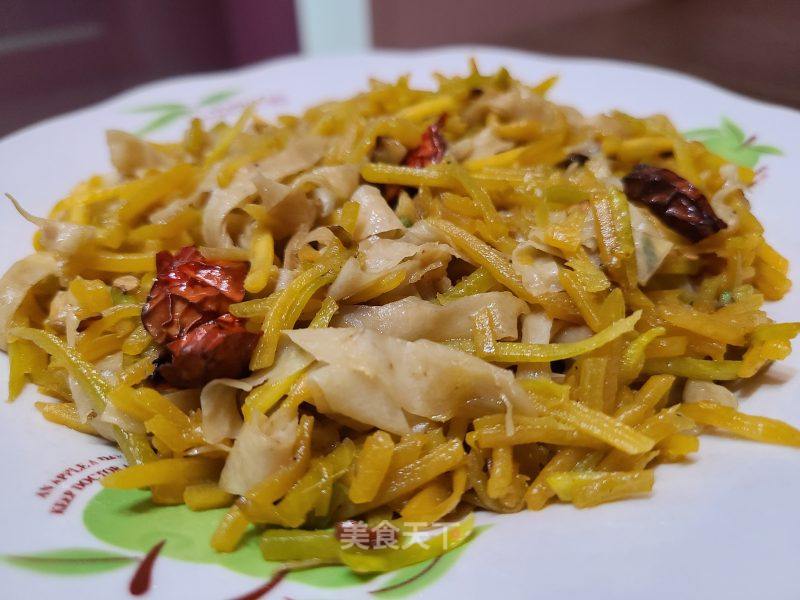 干豆皮炒北瓜丝的做法