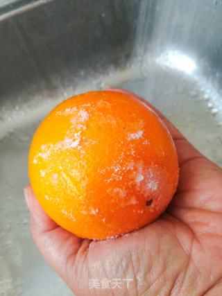 行咳化痰良圆，盐蒸橙子的做法步调：1