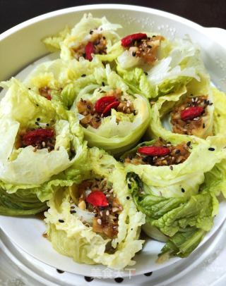 蒜蓉蒸利剑菜花的做法步调：9