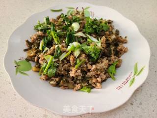 蒜喷鼻干豆角炒肉沫的做法步调：9