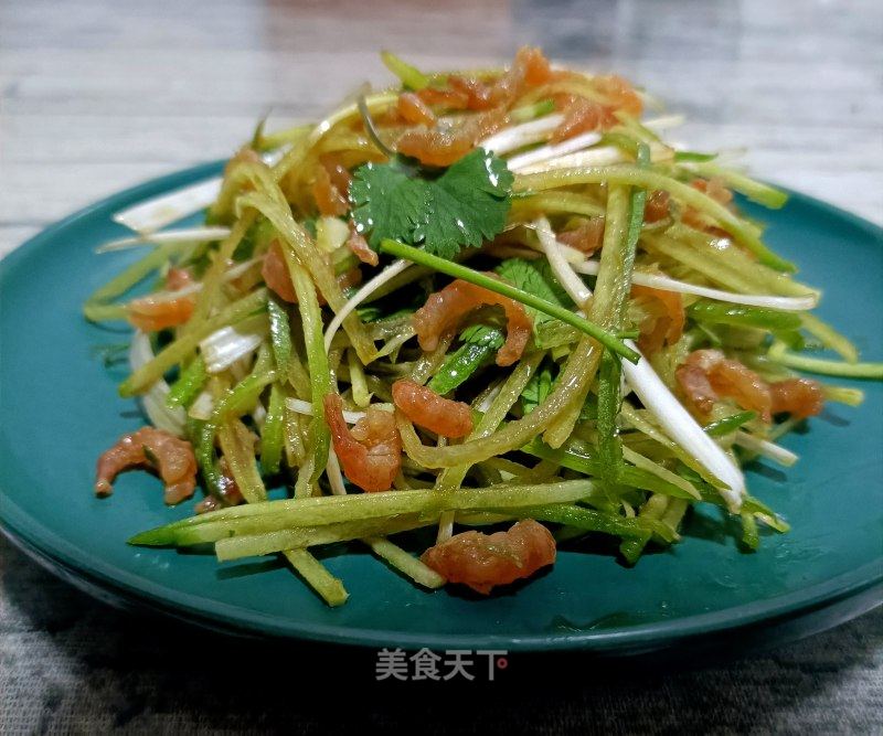 海米拌青萝卜的做法