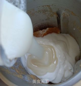 枇杷蜜果冻橙奶昔的做法步调：5